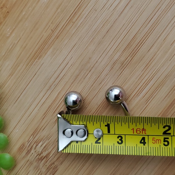 Sterling Silver Ball Student Tipped Belly Ring Unused - Picture 5 of 7